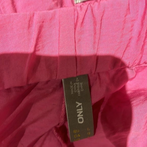 Only AMARE bubble gum pink elastic waist snort with pockets Sz L - Picture 4 of 11
